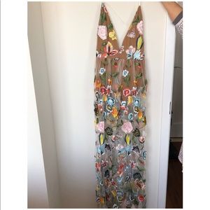 SHEIN floral embroidered maxi dress size L